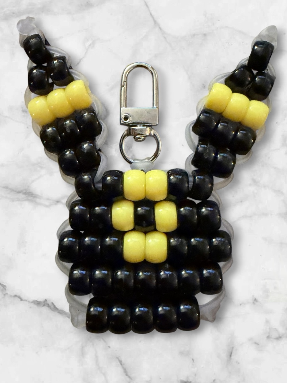 Beaded Pokemon Umbrian Keychain - Yellow and Black